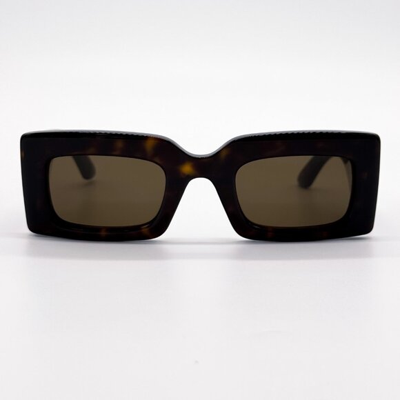 NEW ALEXANDER MCQUEEN SUNGLASSES HAVANA SQUARE WOMEN AM0433S 002 - Picture 3 of 8